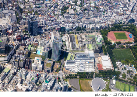 渋谷の日本放送協会を空撮 127369212