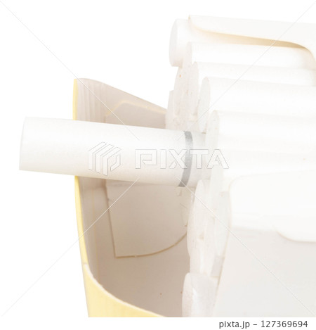 cigarette box on white background product cigarette box on white background product 127369694