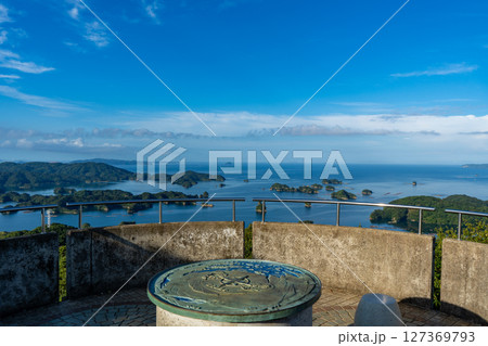 石岳展望台園地から見る九十九島の風景（佐世保市） 127369793