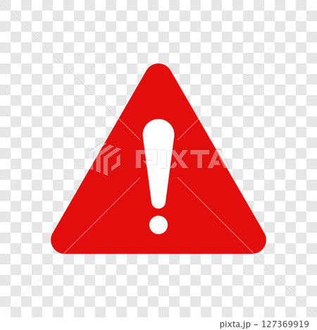 Exclamation point within a red triangle warns of a potential danger. Exclamation point within a red triangle warns of a potential danger. 127369919