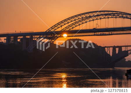 《長崎県》西海橋・針尾瀬戸の夜明け 《長崎県》西海橋・針尾瀬戸の夜明け 127370815