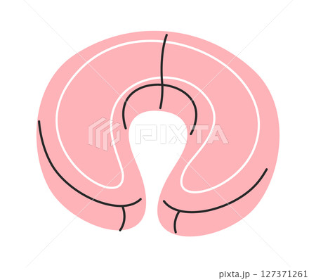 Travel pillows ergonomic shape cartoon 127371261