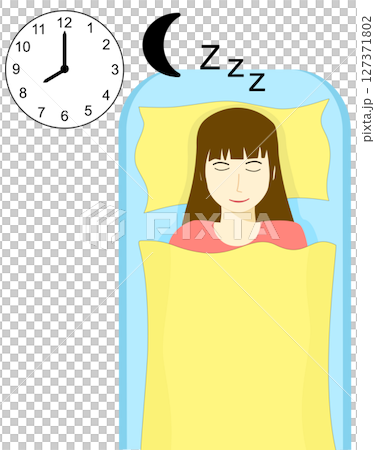 Woman maintain her health by going to bed early 127371802