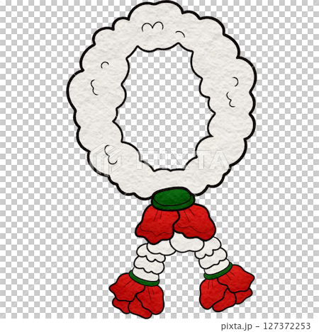 The illustration of a Jasmine garland 127372253