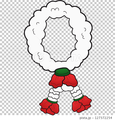 The illustration of a Jasmine garland 127372254