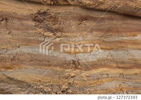 Soil on the ground as texture and background. 127372393