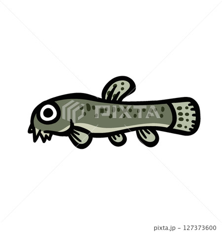 かわいいドジョウのイラスト かわいいドジョウのイラスト 127373600