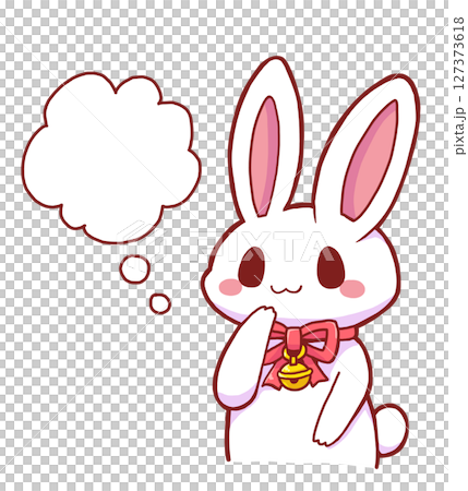 ウサギと吹き出し 127373618