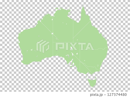Map of Australia with administrative divisions (with administrative division lines) Map of Australia with administrative divisions (with administrative division lines) 127374480