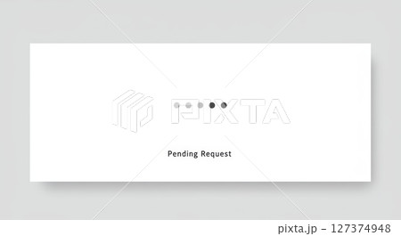 Minimalist mock up design with empty screen area for showcasing pending request concept 127374948