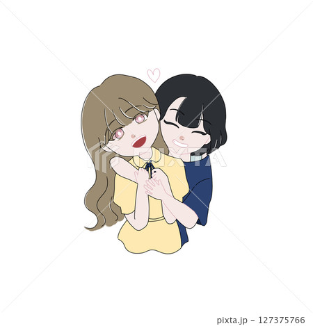 距離感が近い女の子2人 127375766