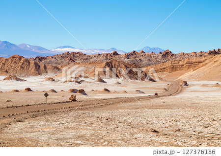Dirt road perspective view,Chile Dirt road perspective view,Chile 127376186