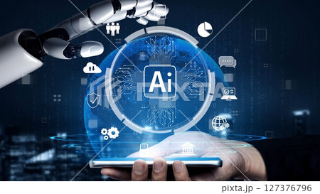 AI Brain Processing Data with Generative Artificial Intelligence Concept Muxer AI Brain Processing Data with Generative Artificial Intelligence Concept Muxer 127376796