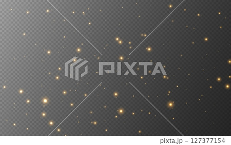 Golden sparkling stars, shiny particles light effect, transparent flying stardust texture Golden sparkling stars, shiny particles light effect, transparent flying stardust texture 127377154