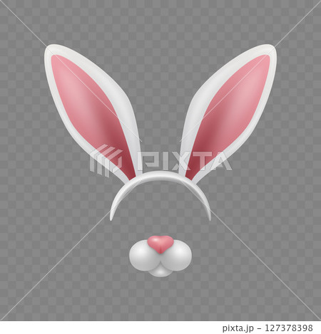 Vector Bunny Ears and Nose. Bunny Ears and Nose for Easter, Costume, Mask, Selfie Filter. Bunny Ears and Nose Clipart for Kids, Party, Cute Animal Design, Holiday, Decoration, Photo Booth, Fun Vector Bunny Ears and Nose. Bunny Ears and Nose for Easter, Costume, Mask, Selfie Filter. Bunny Ears and Nose Clipart for Kids, Party, Cute Animal Design, Holiday, Decoration, Photo Booth, Fun 127378398