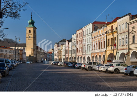 Litomysl town main street view, Czechia 127378842