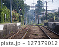 踏切から見た線路 127379012