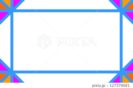 フレーム　白背景　三角形 127379081