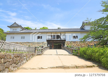 彦根城 天秤櫓と廊下橋 彦根城 天秤櫓と廊下橋 127379708