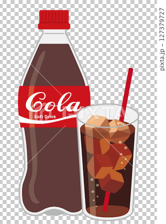 Soft drink_Cola (PET bottle and glass) 127379727