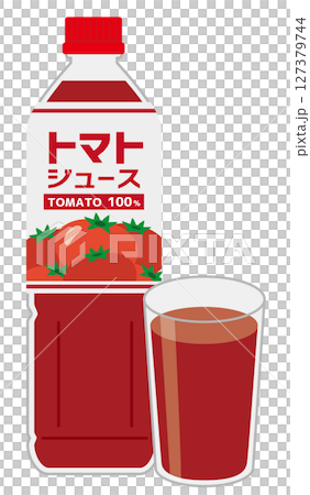 軟性飲料_番茄汁（PET瓶和玻璃杯） 127379744