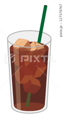 ソフトドリンク_アイスコーヒー（グラス） 127379767