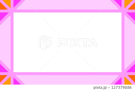 フレーム ホワイトスペース 三角形 パステルカラー ピンク フレーム ホワイトスペース 三角形 パステルカラー ピンク 127379886