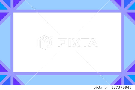 フレーム　ホワイトスペース　三角形　パステルカラー　パープル 127379949