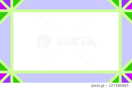 フレーム ホワイトスペース 三角形 パステルカラー グリーン パープル フレーム ホワイトスペース 三角形 パステルカラー グリーン パープル 127380065