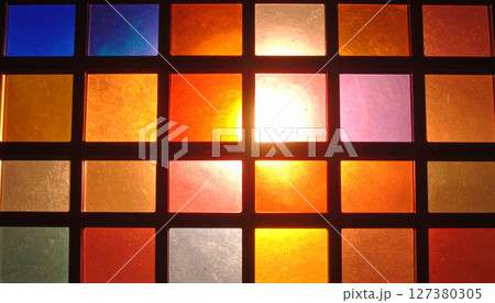 microscope slides arranged like a mosaic. Background concept. Generated Image 127380305