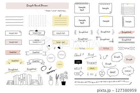 手描きのビジネスアイコンのベクターセット 手描きのビジネスアイコンのベクターセット 127380959