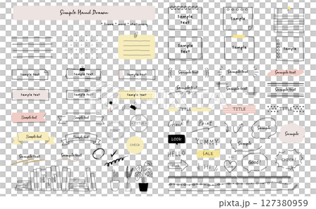 Vector set of hand drawn business icons 127380959