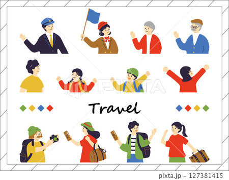 旅行を楽しむ人達 旅行を楽しむ人達 127381415