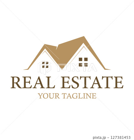 simple real estate logo design,building,skyscraper,property business,apartment,architecture vector 127381453