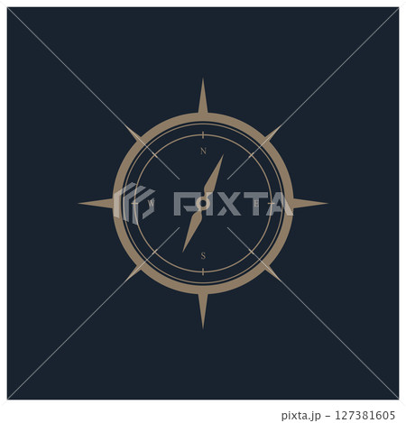 compass icon isolated on background.modern flat compass pictogram,business,marketing,internet concept.trendy simple vector symbol for websitedesign or button to mobile app.logo illustration. 127381605