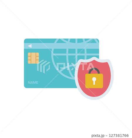 クレジットカードのセキュリティ対策のアイコン クレジットカードのセキュリティ対策のアイコン 127381766