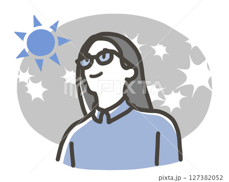サングラスをかけている女性 127382052