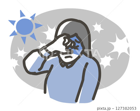 眩しくて困る女性 127382053