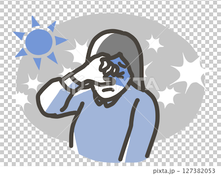 眩しくて困る女性 127382053