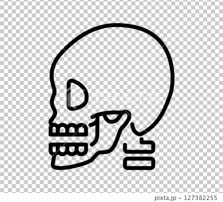 Horizontal skull icon illustration vector 127382255