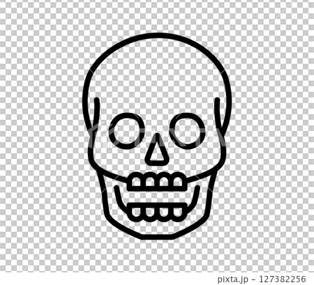 Simple skull icon illustration vector 127382256