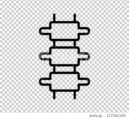 シンプルな背骨のアイコンイラスト　ベクター 127382260