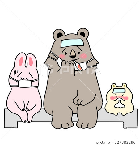 動物の病院の待合室 127382296