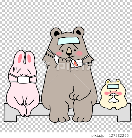 動物の病院の待合室 127382296