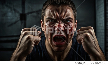 納得できず激しく感情をぶつける瞬間の葛藤と内面の叫び 127382432