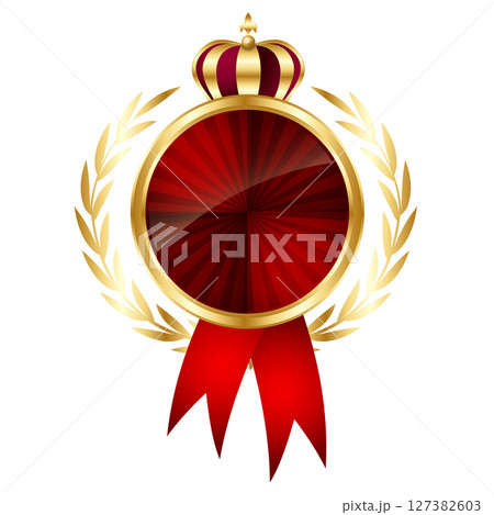 メダル　王冠　リボン　金　アイコン 127382603