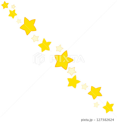 シンプル　星　スター　黄色　 127382624