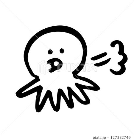 タコ手書きイラスト タコ手書きイラスト 127382749
