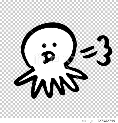 タコ手書きイラスト タコ手書きイラスト 127382749