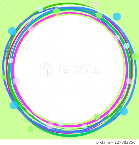 フレーム ホワイトスペース リング ドット グリーン ブルー フレーム ホワイトスペース リング ドット グリーン ブルー 127382856